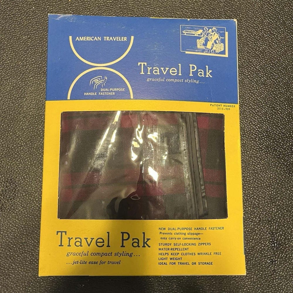 Vintage American Traveler Travel Pak #707 Color Red Watch Ladies In Original Box